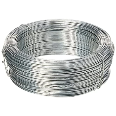 Image of Merriway® BH00322 Galvanised Coated Garden Wire, 0.7mm x 160 Metres (480ft) 21 Gauge .253 inch Thickness, grey