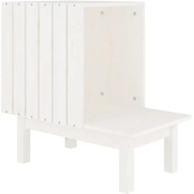 Image of vidaXL Cat House White 60x36x60 cm Solid Wood Pine