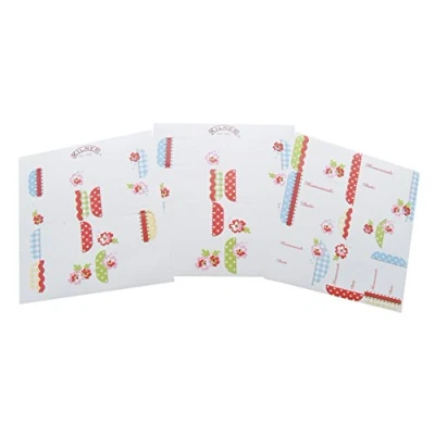 Image of Kilner Haberdashery Jam Jar Labels, Pack of 24, Multi Colour