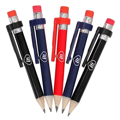 Image of Masters Golf Sports Practical Wood Pencils With Clip &amp; Eraser Pack Of 5