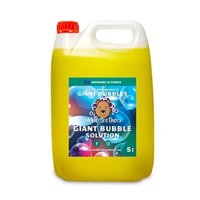 Image of Bubble Brothers Solution 5 Litres for Giant Soap Bubbles and Normal Refill Bottle Water (Bubble 5L)