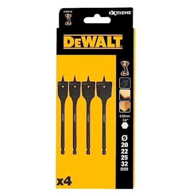 Image of DEWALT DT4797 QZ 4 Piece Extreme Flatwood Drill Bit Set