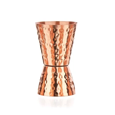 Image of NKlaus Copper Measuring Cup, 1 Piece, 4cl 6cl (40ml 60ml), Handmade Hammered, Perfect for Cocktails such as Moscow Mule