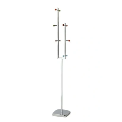 Image of Premier Housewares Coat Stand with Multi Coloured Ceramic Balls Chrome