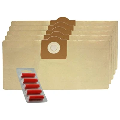 Image of Spares2go Strong Dust Bags for ShopVac Vacuum Cleaners (Pack of 5 + Fresheners)