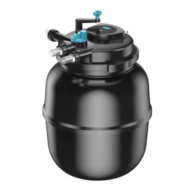 Image of AllPondSolutions Pressurised Koi Fish Pond Filter with UV Steriliser 2 in 1 Biological, Mechanical System Easy to Clean &amp; Maintain For Outdoor Ponds Up 50000 Litres PFC