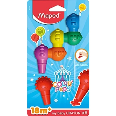 Image of Maped Color&#039;Peps My First Baby Jumbo Wax Crayons (Pack of 6)