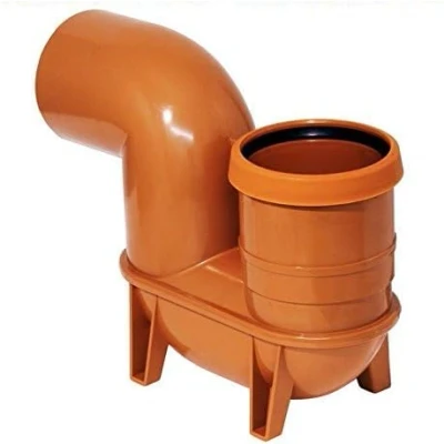 Image of 110MM Orange Underground Pipe Fittings, Push Fit Fittings Low Back P Trap Gulley