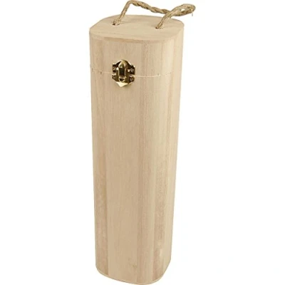 Image of Creativ 57508 1 Piece Wooden Wine Box with String, Beige