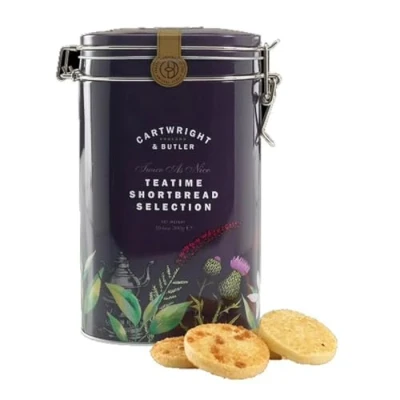 Image of Cartwright and Butler Shortbread Selection with Sea Salted Caramel &amp; Almond Tin 300g