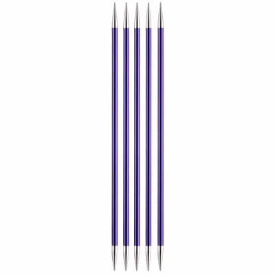 Image of KnitPro Zing: Double Ended Knitting Pins: 20cm x 3.75mm, Purple