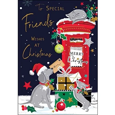 Image of Jonny Javelin Special Friends Wishes At Christmas Card Dogs Post Box