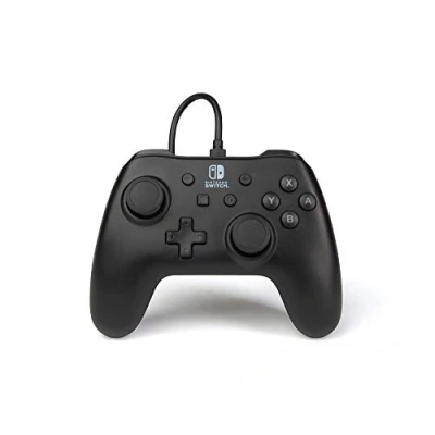 Image of PowerA Wired Controller for Nintendo Switch OLED Model, and Lite Black, Gamepad, Game Controller, Officially Licensed