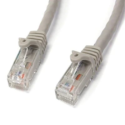 Image of StarTech.com 15m CAT6 Ethernet Cable Grey CAT 6 Gigabit Wire 650MHz 100W PoE++ RJ45 UTP Category Network/Patch Cord Snagless w/Strain Relief Fluke Tested UL/TIA Certified (N6PATC15MGR)