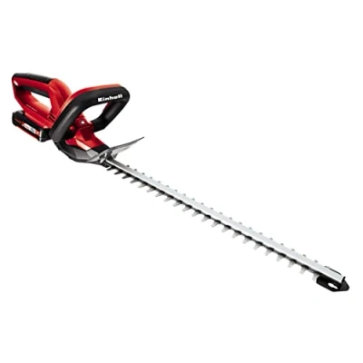 Image of Einhell GE CH 1846 Li Kit Power X Change 18 V Lithium Cordless Hedge Trimmer with 46 cm Cutting Length (15 mm Tooth Spacing, 2.3 kg) Red