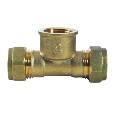 Image of Plumbright Compression Female Branch Tee 22mm x 1/2&quot; P717.2