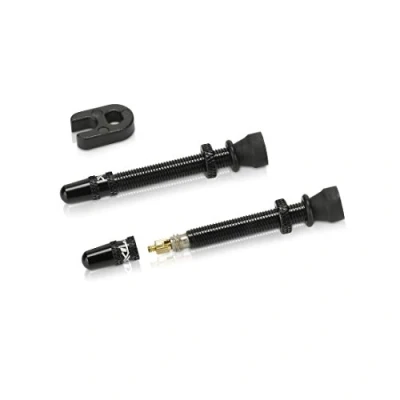 Image of XLC Tubeless 2501960030 Adult Valve Set, Black, One Size