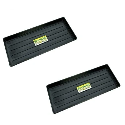 Image of Optimal Products Plastic Grow Bag Growbag Tray Garden Plant Watering Trays Pots Planters Halos Outdoors Gardening Greenhouse Germination (2)