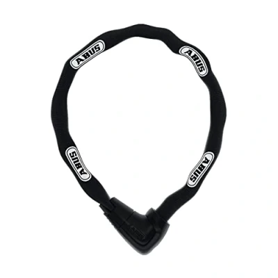 Image of ABUS Steel O chain 9808K lock bike with XPlus cylinder for protection against tampering security level 11 8 mm thick 110 cm long black
