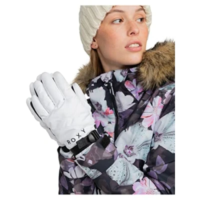 Image of ROXY Jetty Solid Gloves Gloves, Women&#039;s, Size: XL, White