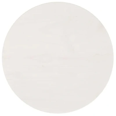 Image of vidaXL Round White Table Top Ø40x3 cm Solid Pine Wood Rustic Look Versatile Replacement Tabletop for Dining Room, Living Room and More