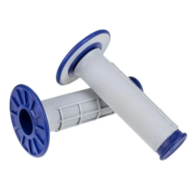 Image of Renthal Dual layer grips grey/ blue sort outer firm inner compound