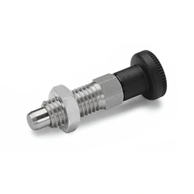 Image of Ganter Normelemente GN 717 8 M12 BK NI Stainless Steel Latch Bolts Silver (Pack of 2)