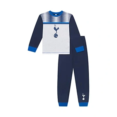 Image of Tottenham Hotspur Boys Pyjamas, Spurs PJ Set Ages 3 to 15 Years Old, Official Football Merchandise (14 Years) White