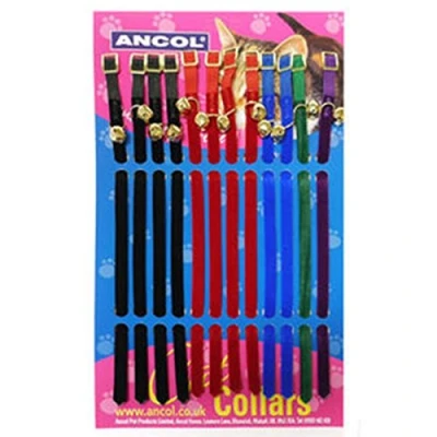 Image of Ancol VELVET SAFETY CAT COLLAR AND BELL X 1 CHOICE OF COLOURS