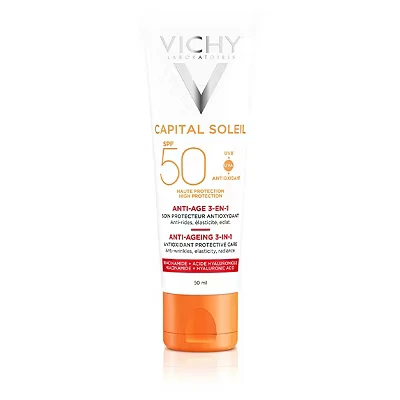 Image of Vichy Capital Soleil Anti Ageing 3 in 1 High Sun Protection for Face SPF50 50ml