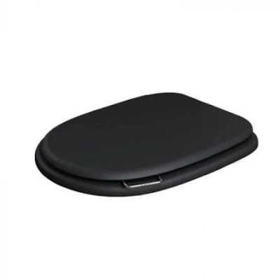 Image of RAK Ceramics Washington Wood Soft Close Seat &amp; Cover Matt Black RAKWTNSEAT504
