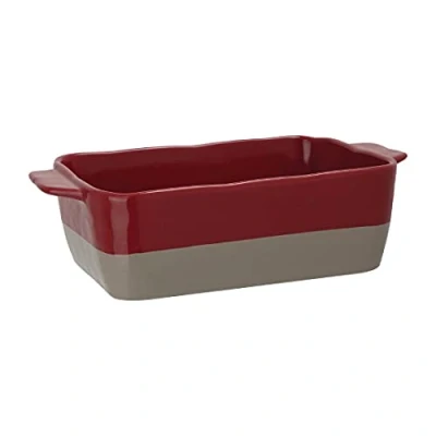 Image of Olympia Cookware Rectangular Eared Roaster 320X175X90mm 25L 90Oz Red Grey