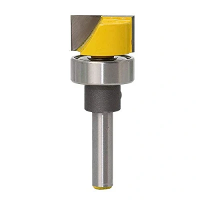 Image of Gasea 1/4&quot; Shank Flush Trim Hinge Mortise Template Cleaning Bottom Router Bit, 3/4&quot;W X 7/16&quot;H Woodworking Milling Cutter Bit