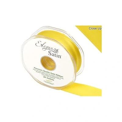 Image of ELEGANZA Double Faced Satin 25mm x 20m Yellow No.11
