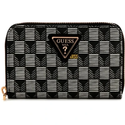 Image of Guess WAVE SLG Medium Around Wallet, Women&#039;s, Size: One Size, Mehrfarbig schwarz