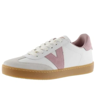 Image of victoria Berlin Ciclista Leather Effect Low Tennis &amp; Split Pieces Interior in Contrast 1126206 for Women ROSA 37