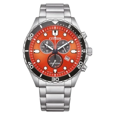 Image of Citizen Men&#039;s Chronograph Eco Drive Watch with Stainless Steel Strap AT2560 84X