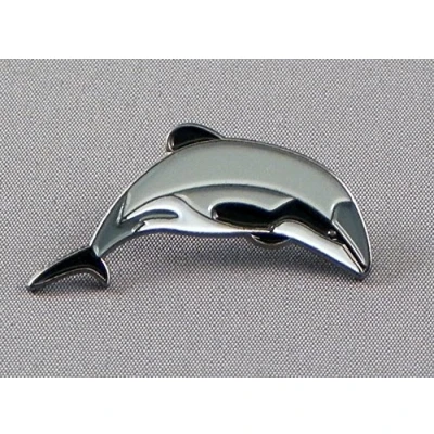 Image of Metal Enamel Pin Badge Brooch Sea Mammal Dolphin (Porpoise)
