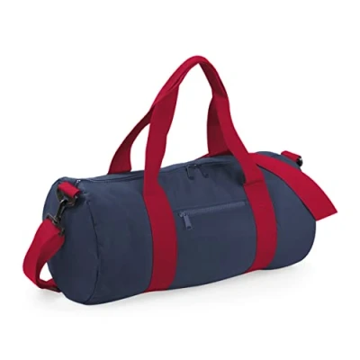 Image of BagBase BG140 Original Barrel Bag French Navy/Classic Red