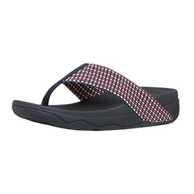 Image of Fitflop Women&#039;s Surfa Flip Flop, Midnight Navy Mix, 10 M US