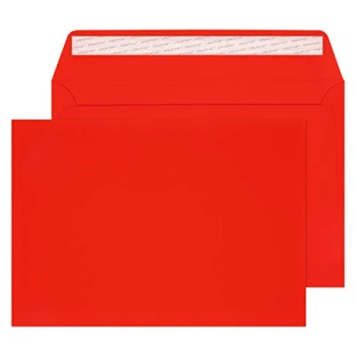 Image of Blake Envelopes Creative Senses V743 Luxus Samteffekt Briefumschläge Haftklebung Roter Samt C4 229 x 324 mm 140g/m² 125 Stück