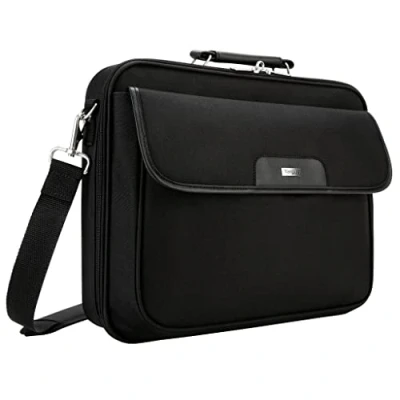 Image of Targus Laptop Bag, Fits up to 16 Inch Laptop, with Padded Compartment and Detachable Shoulder Strap, Clamshell Case Design, (CN01) Black