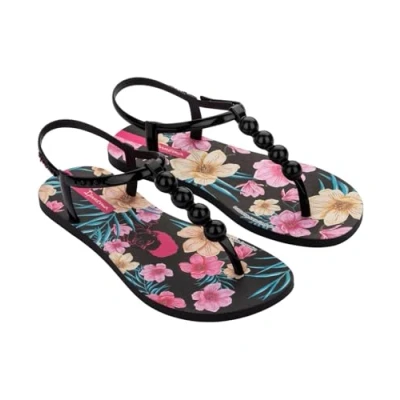 Image of Ipanema Women&#039;s Class Frida Kahlo Flat Sandal, Black/White, 3 UK