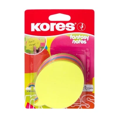 Image of Kores Bubble Shaped Fantasy Sticky Notes Coloured, Set, Stationery Supplies, Note Pad, School Teacher Office Supplies 70x70mm, Pack of 1 x 250 Sheets