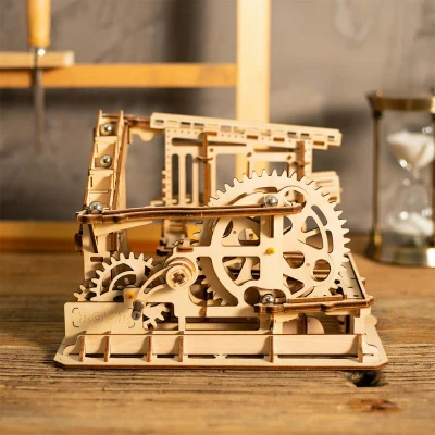 Image of Marble Parkour: Wooden Run Construction Kit