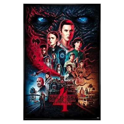 Image of Stranger Things Gloss Black Framed Season 4 Vecna Maxi Poster 61x91.5cm