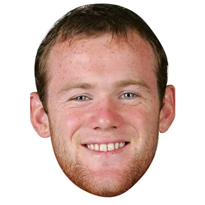 Image of FoxyPrinting Rooney 2018 Sports Celebrity Cardboard Party Face Mask Fancy Dress