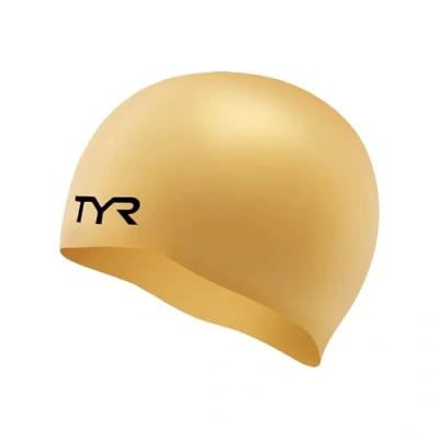 Image of TYR Wrinkle Free Silicone Swim Cap Gold