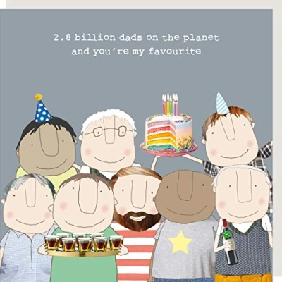 Image of Rosie Made A Thing You&#039;re My Favourite Dad Birthday Card Humour Greeting Cards GFR24