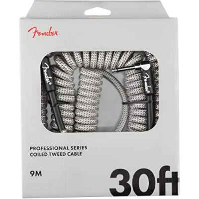 Image of Fender©&quot;Professional Series Coil Cable 30FT (9m) White Tweed, 0990823023